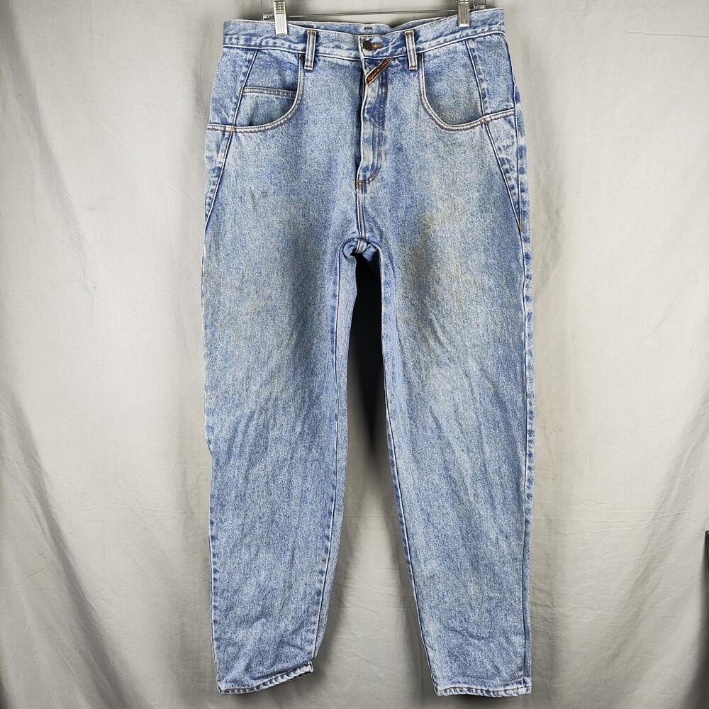 Vintage Pepe Jeans Mens 36x30 Light Wash Blue Regular Tapered Denim Pants